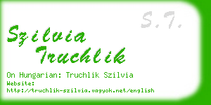 szilvia truchlik business card